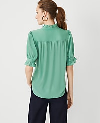 Petite Ruffle Collar Shirt carousel Product Image 2