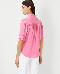 Petite Ruffle Collar Shirt carousel Product Image 2