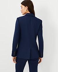 The Petite Notched Two Button Blazer in Double Knit carousel Product Image 2