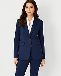 The Petite Notched Two Button Blazer in Double Knit carousel Product Image 3
