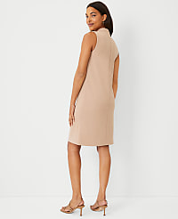 The Mock Neck Shift Dress in Double Knit carousel Product Image 2