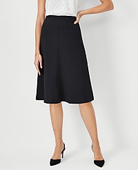 The Flare Skirt in Fluid Crepe carousel Product Image 1