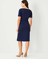 The Petite Seamed Sheath Dress in Double Knit carousel Product Image 2
