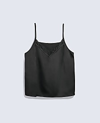 Petite Lace Trim V-Neck Tank Top carousel Product Image 3
