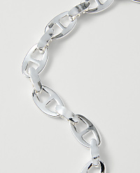 A silver anchor link chain curves across a plain white background. carousel Product Image 2