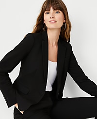 The One-Button Blazer in Seasonless Stretch carousel Product Image 3