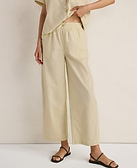 Haven Well Within Organic Cotton Linen Barrel Leg Pants carousel Product Image 1