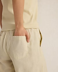 Haven Well Within Organic Cotton Linen Barrel Leg Pants carousel Product Image 3