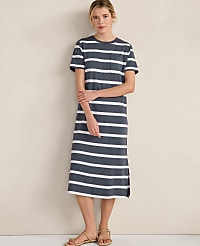 Haven Well Within Organic Cotton Interlock Striped Short Sleeve Dress carousel Product Image 1