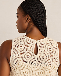 Haven Well Within Cotton Crochet Scalloped Midi Dress carousel Product Image 2