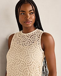 Haven Well Within Cotton Crochet Scalloped Midi Dress carousel Product Image 3