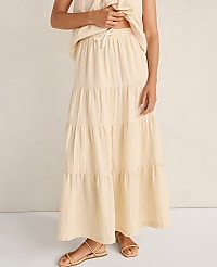 Haven Well Within Organic Cotton Gauze Tiered Maxi Skirt carousel Product Image 1