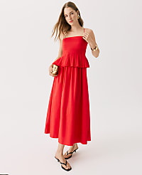 Petite Pleated Peplum Midi Dress carousel Product Image 4