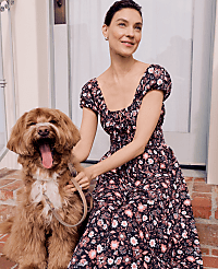 Petite Weekend Floral Smocked Midi Dress carousel Product Image 4
