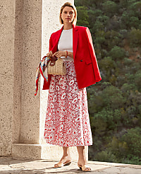 Eyelet Full Midi Skirt carousel Product Image 4