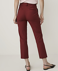 A person wearing maroon ankle-length pants and black flats stands against a plain white background. carousel Product Image 3