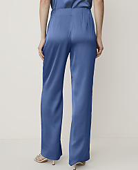 The Petite Side Zip Straight Pant in Satin carousel Product Image 3