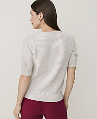 Petite Pointelle Stitch Wedge Tee carousel Product Image 2