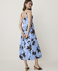 Petite Floral Corset Midi Dress carousel Product Image 2