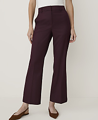 A person in maroon flared trousers and brown flats stands against a plain white background. carousel Product Image 2