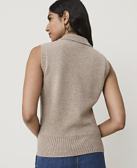 Petite Collared Sweater Vest carousel Product Image 2