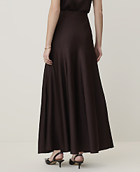 Petite Flare Maxi Skirt in Satin carousel Product Image 3