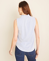 Petite Smocked Mock Neck Shell carousel Product Image 2