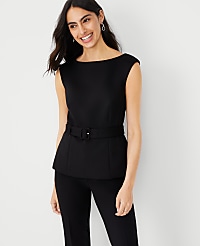 The Belted Top in Double Knit carousel Product Image 1