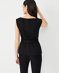 The Belted Top in Double Knit carousel Product Image 2