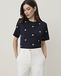 Petite Weekend Embroidered Relaxed Tee carousel Product Image 1