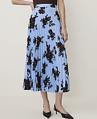 Petite Floral Pleated Midi Skirt carousel Product Image 2
