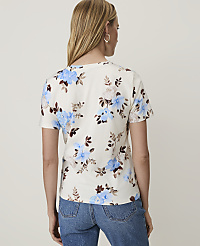 Petite Floral Crew Neck Tee carousel Product Image 2