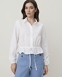 Petite Weekend Tie Waist Blouse carousel Product Image 1
