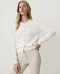 Petite Pointelle Stitch Cardigan carousel Product Image 2