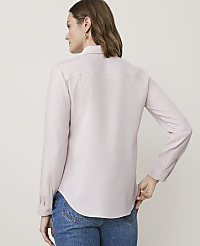 Petite Satin Essential Shirt carousel Product Image 2