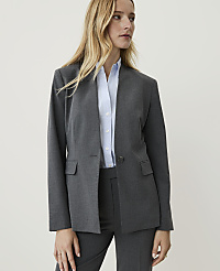 The Petite Collarless Blazer in Seasonless Stretch carousel Product Image 1