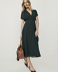 Petite Striped Midi Flare Dress carousel Product Image 1