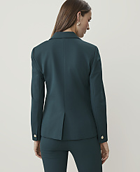 The Petite Single Button Blazer in Ponte carousel Product Image 2