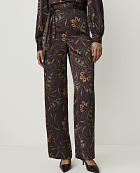 The Petite Paisley Side Zip Pant in Satin carousel Product Image 2