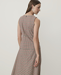 Petite Houndstooth Crew Neck Peplum Top carousel Product Image 2