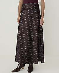 Petite Geo Print Maxi Skirt in Satin carousel Product Image 2