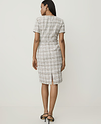 Petite Belted Sheath Dress in Tweed carousel Product Image 2