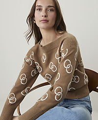 Petite Geo Print Boatneck Sweater carousel Product Image 3