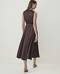 Petite Geo Print Flare Midi Dress carousel Product Image 2