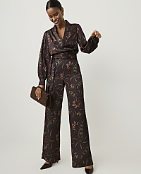 The Petite Paisley Side Zip Pant in Satin carousel Product Image 3