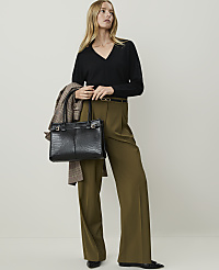 The Petite Pleated Straight Pant carousel Product Image 1