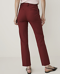 A person wearing maroon ankle-length pants and black flats stands against a plain white background. carousel Product Image 3