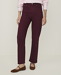 A person wearing burgundy jeans and brown flats stands against a plain, light-colored background. carousel Product Image 2