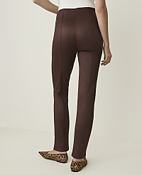 A person wearing brown leggings and leopard print flats stands against a plain, light-colored background. carousel Product Image 3
