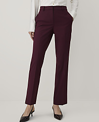 A person wearing a white button-down shirt, burgundy trousers, and black pointed heels stands against a plain white background. carousel Product Image 2